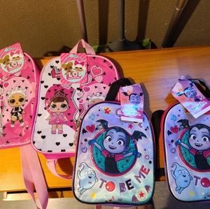 LOL & Vampirina Backpacks - lot of 4